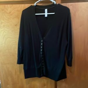 Black snap cardigan